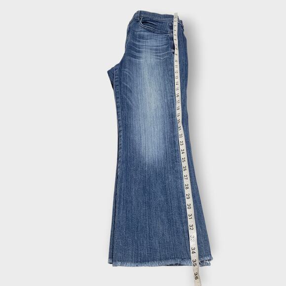 SOLD-AYR The Pop Jeans in Bomba Straight Leg Cropped Frayed Hem High Rise Sz 29S - Picture 10 of 12